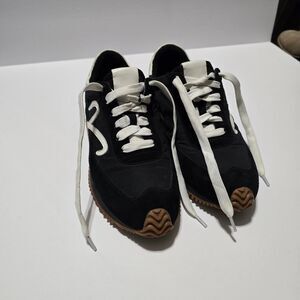 VANELI SPORT Queen Sneaker Athletic Shoes Women's Black White Gum US 8.5 M Suede
